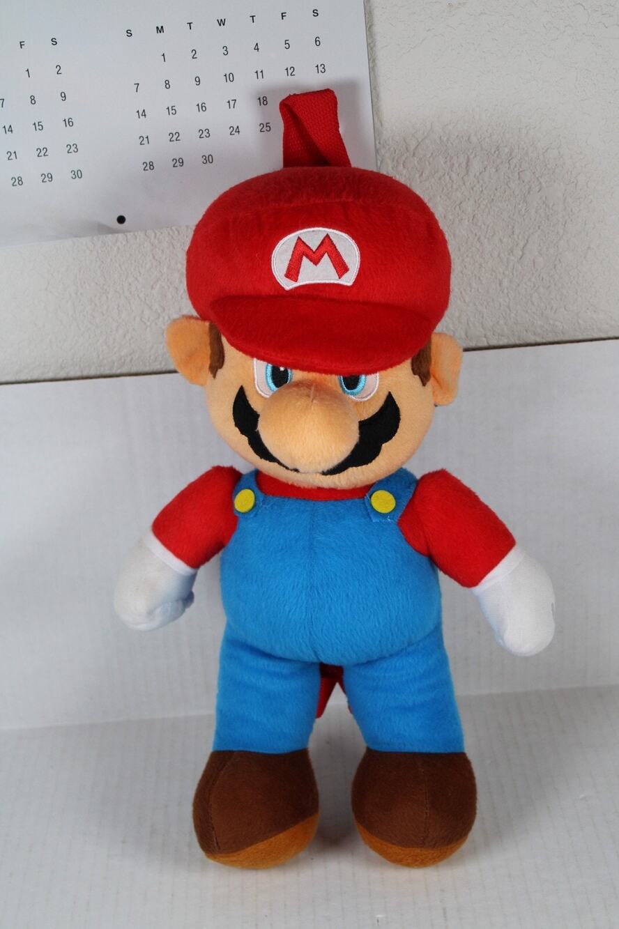 Nintendo Super Mario Bros Backpack Plush Travel Buddy Bioworld Official New Wtag